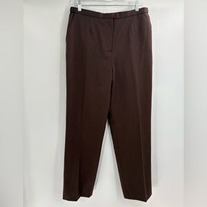 Harlen vintage made in the usa pull on brown trousers pockets size 14 nwt